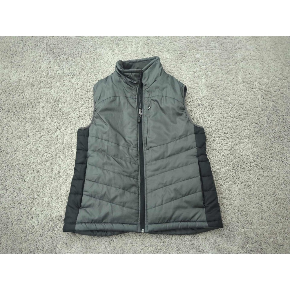 Paypal Vest Womens M‎ Insulated Puffer Quilted Zip Up Layering Fossa Gray Black